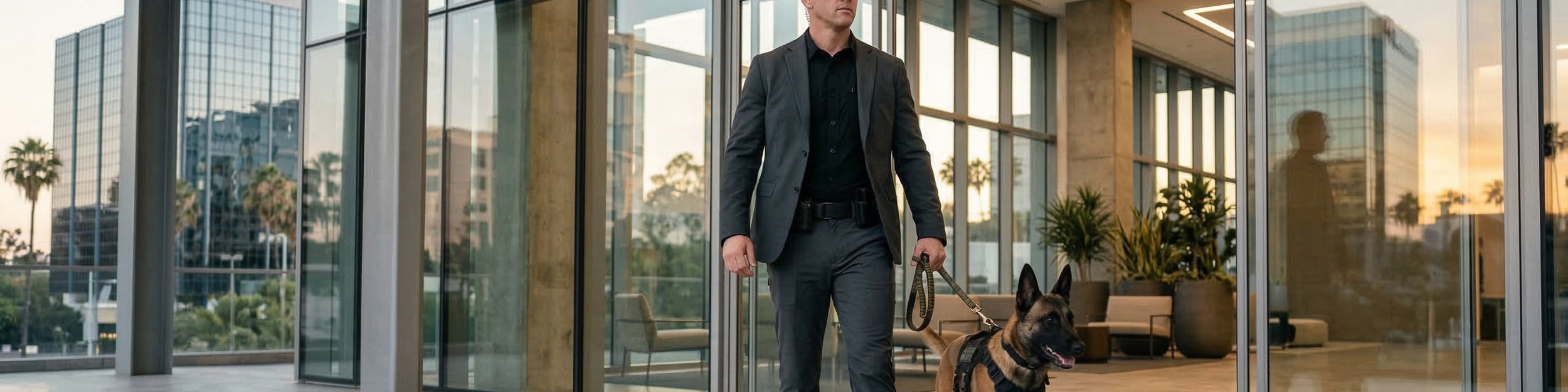 Pentagon K9 security team providing canine detection services in Southern California