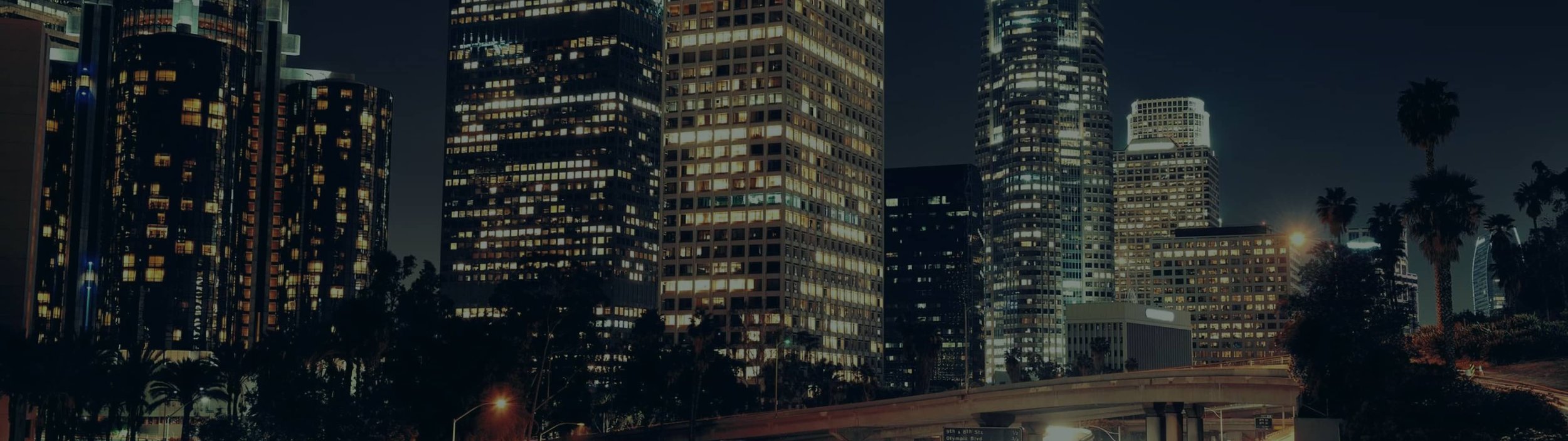 Orange County skyline at night
