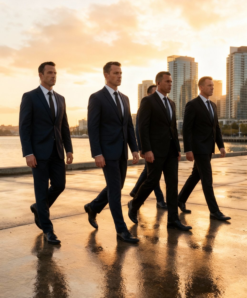 Pentagon corporate security team presenting a risk assessment map during a meeting at pentago-us.com