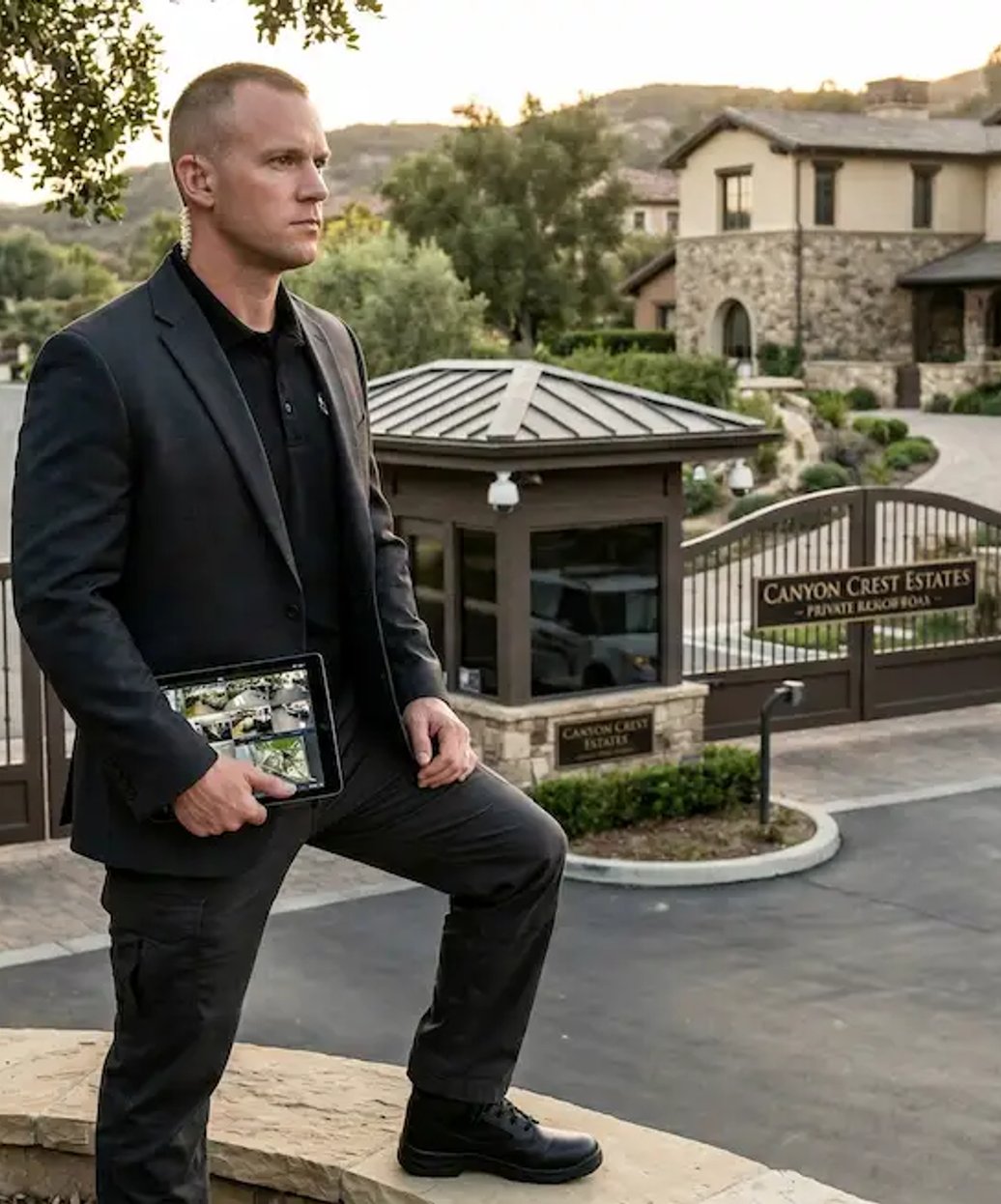 Pentagon residential security specialist protecting private home in Southern California