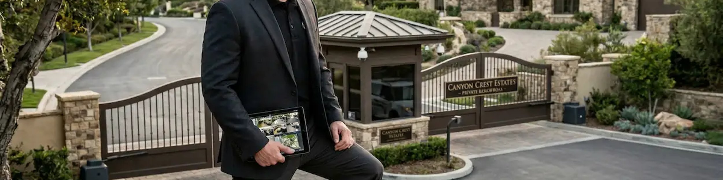 Pentagon residential security specialist protecting private residence in Southern California